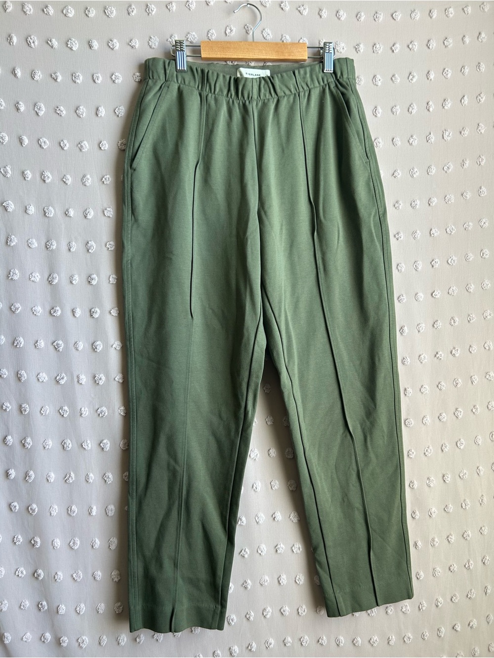 Everlane The Dream Pant Pull On Pleated Sz M Kalamata Green
